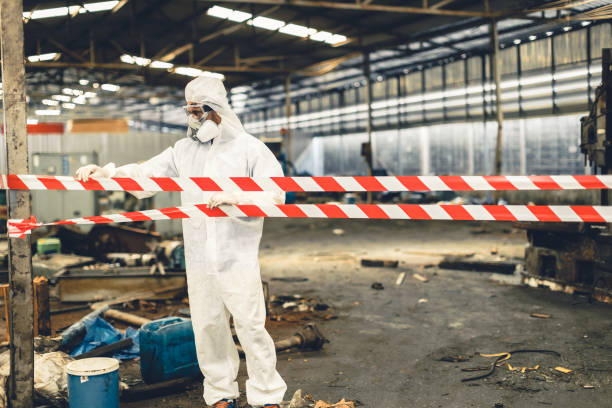 Professional Biohazard Cleanup technician working in Millstadt, IL